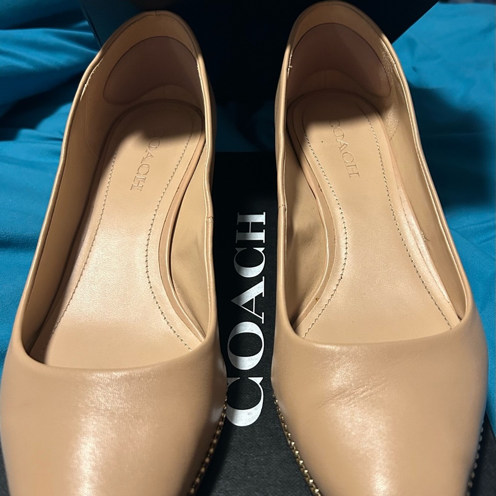 Coach Tan Leather Stiletto Heels